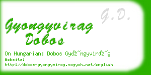 gyongyvirag dobos business card